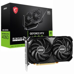 Tarjeta Gráfica MSI Ventus 2X Black OC 8GB GeForce RTX4060 GDDR6 912-V516-012