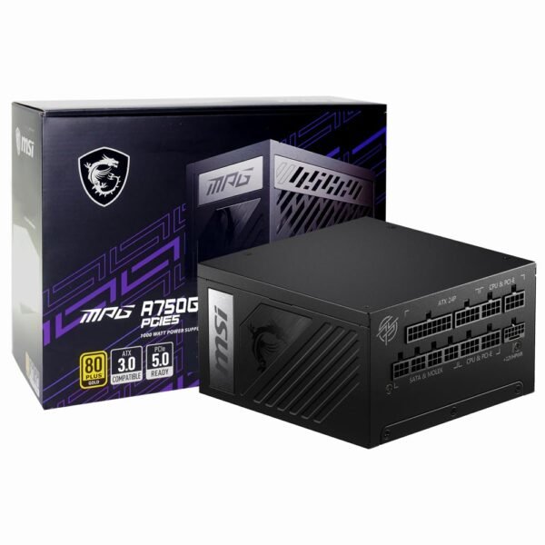Fuente de Alimentación MSI MPG A750G 750W ATX Modular 80 Plus Gold