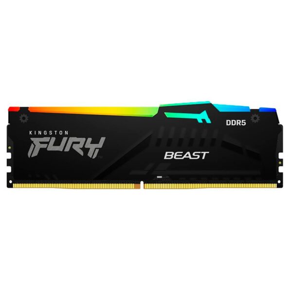 Memoria RAM Kingston Fury Beast DDR5 16GB 5600MHz RGB - Negro (KF556C40BBA-16)