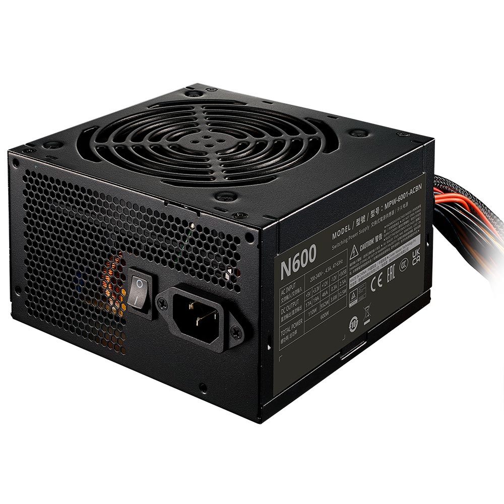 Fuente de Alimentación Cooler Master Elite Nex N600 600W ATX No Modular - MPW-6001-ACAN-BUS