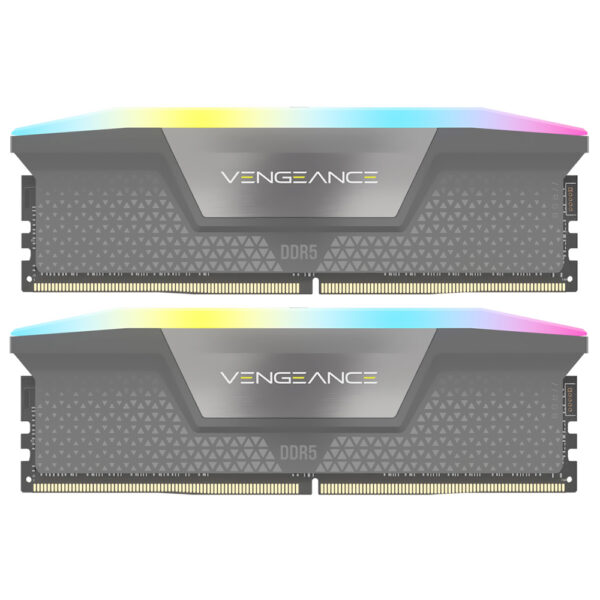 Memoria RAM Corsair Vengeance RGB DDR5 64GB (2x32GB) 6000MHz Gris (CMH64GX5M2B6000Z40)