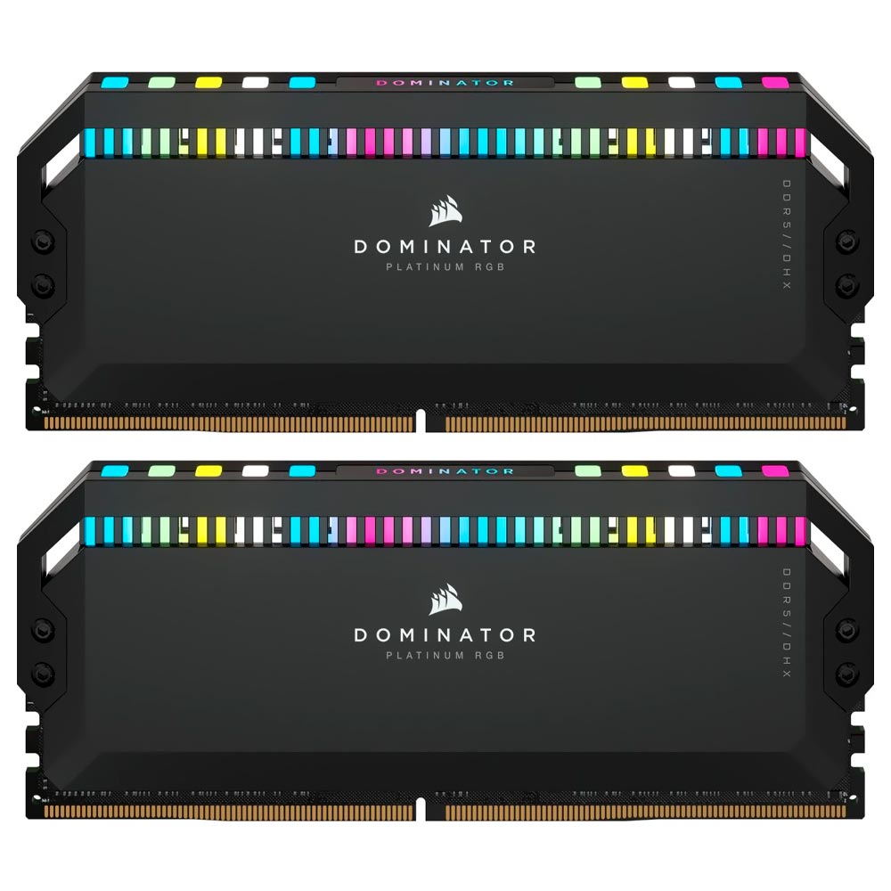 Memoria RAM Corsair Dominator Platinum DDR5 32GB (2X16GB) 7200MHz RGB - Negro (CMT32GX5M2X7200C34)
