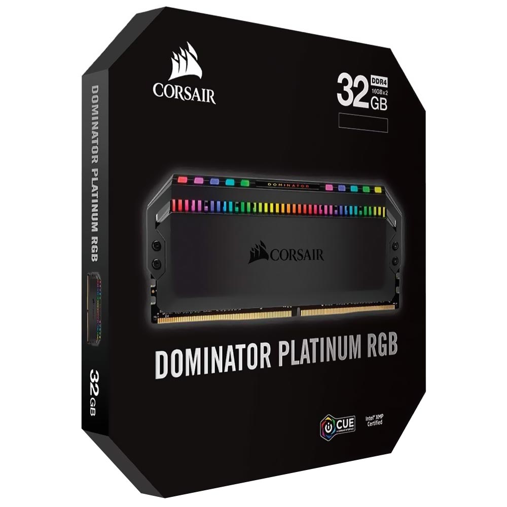 Memoria RAM Corsair Dominator Platinum DDR5 32GB (2X16GB) 7200MHz RGB - Negro (CMT32GX5M2X7200C34)