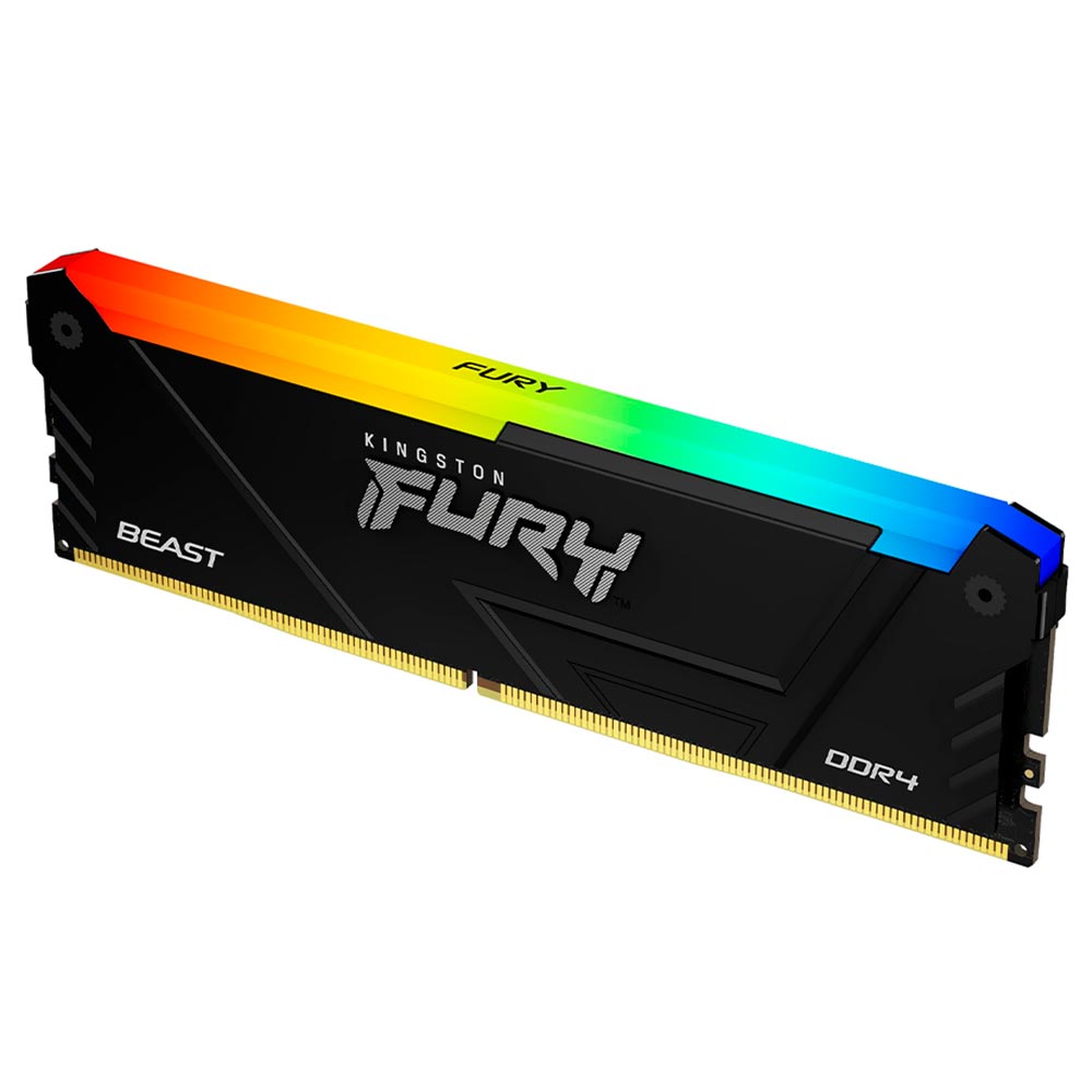 Memoria RAM Kingston Fury Beast DDR4 8GB 3200MHz RGB - Negro (KF432C16BB2A/8)