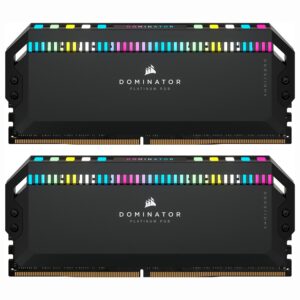 Memoria RAM Corsair Dominator Platinum DDR5 32GB (2X16GB) 6000MHz RGB - Negro (CMT32GX5M2E6000C36)