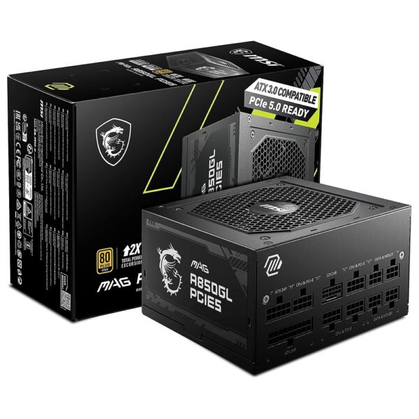 Fuente de Alimentación Msi Mag A850GL PCIE5 850W Modular 80 Plus Gold