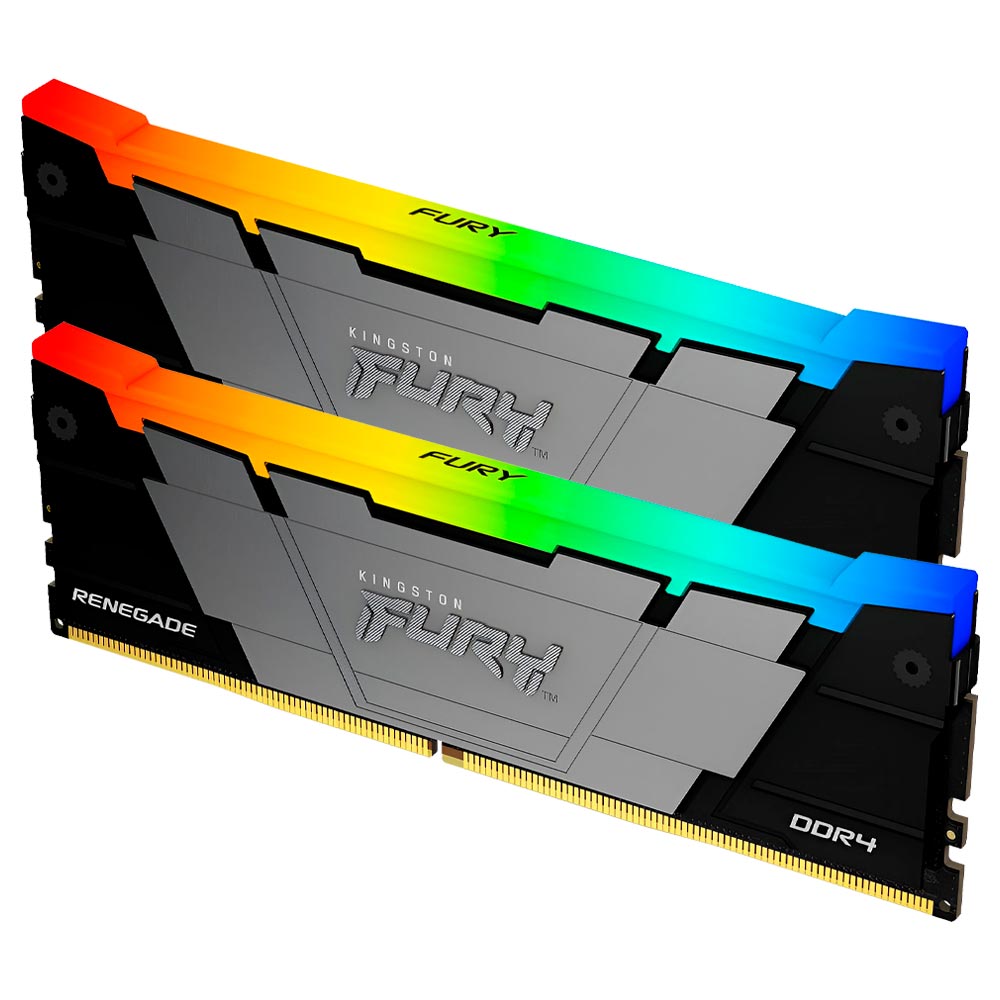 Memoria RAM Kingston Fury Renegade DDR4 16GB (2x8GB) 3600MHz RGB - Negro (KF436C16RB2AK2/16)