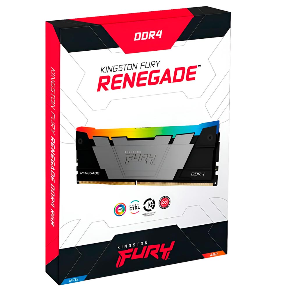 Memoria RAM Kingston Fury Renegade DDR4 16GB (2x8GB) 3600MHz RGB - Negro (KF436C16RB2AK2/16)