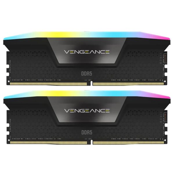 Memoria RAM Corsair Vengeance RGB DDR5 64GB (2x32GB) 5600MHz Negro / Gris (CMH64GX5M2B5600Z40K)