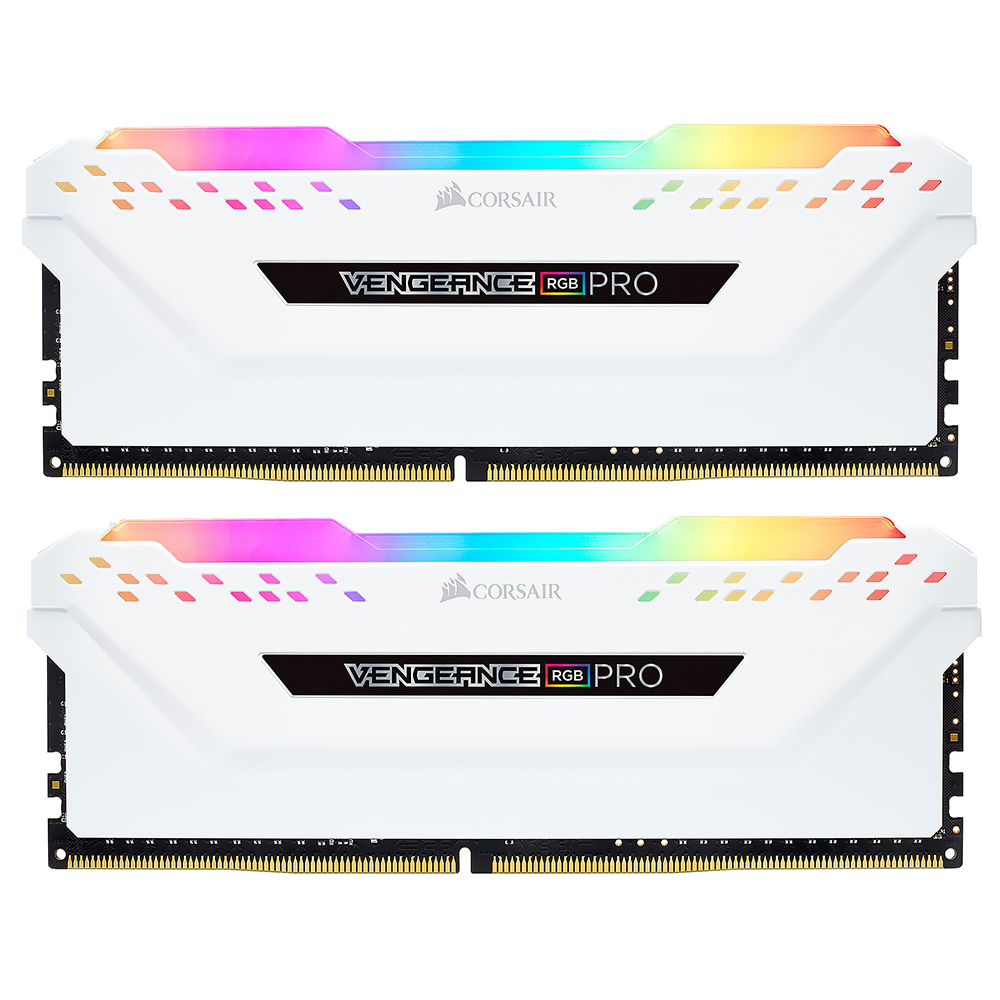 Memoria RAM Corsair Vengeance RGB Pro DDR4 32GB (2x16GB) 3200MHz Blanco (CMW32GX4M2E3200C16W)