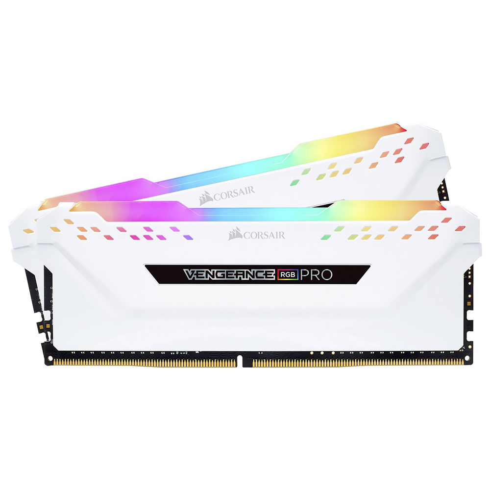 Memoria RAM Corsair Vengeance RGB Pro DDR4 32GB (2x16GB) 3200MHz Blanco (CMW32GX4M2E3200C16W)