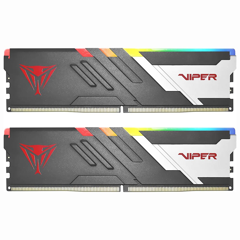 Memoria RAM Patriot Viper Venom DDR5 32GB (2x16GB) 6600MHz RGB - Negro / Plata (PVVR532G660C34K)