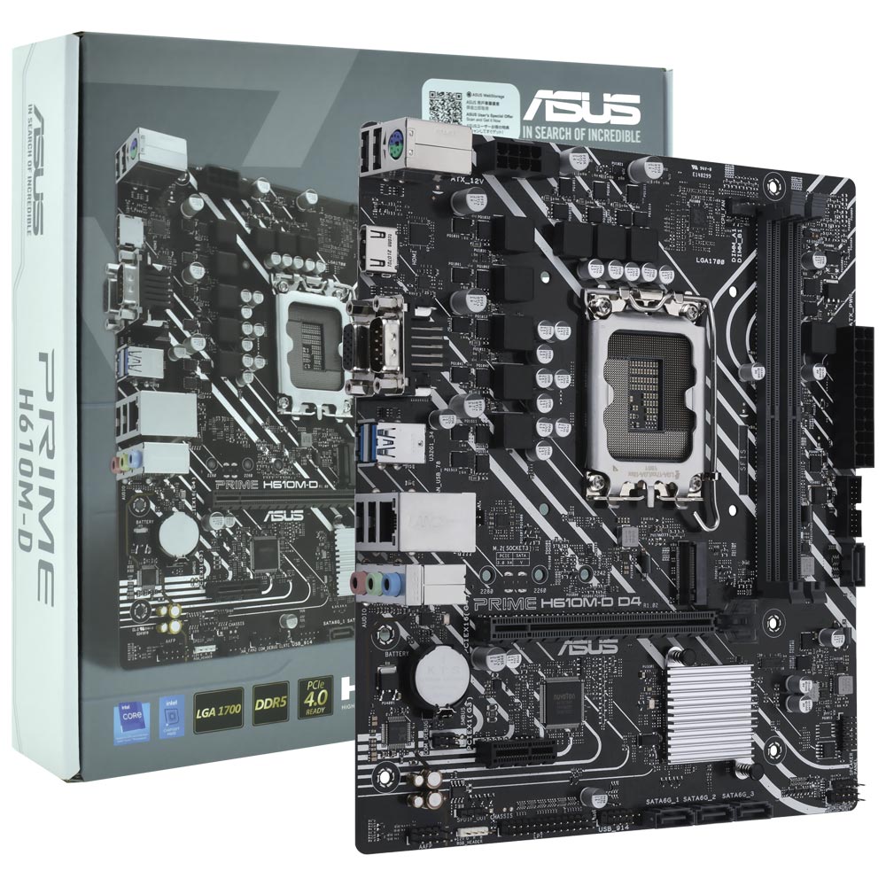 Placa Madre ASUS Prime H610M-D Socket LGA 1700 VGA DDR5