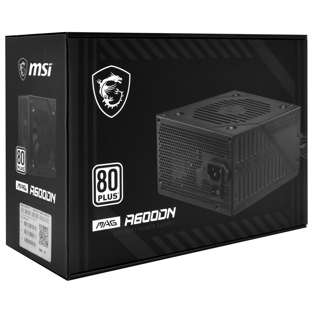 Fuente de Alimentación MSI MAG A600DN 600W No Modular 80 Plus White