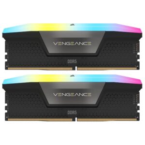 Memoria RAM Corsair Vengeance RGB DDR5 96GB (2x48GB) 5200MHz Negro (CMH96GX5M2B5200C38)
