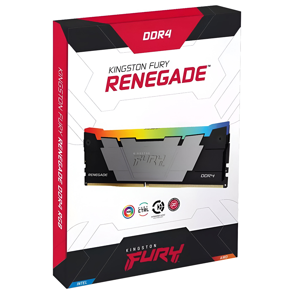 Memoria RAM Kingston Fury Renegade DDR4 8GB 3600MHz RGB - Gris / Negro (KF436C16RB2A/8)