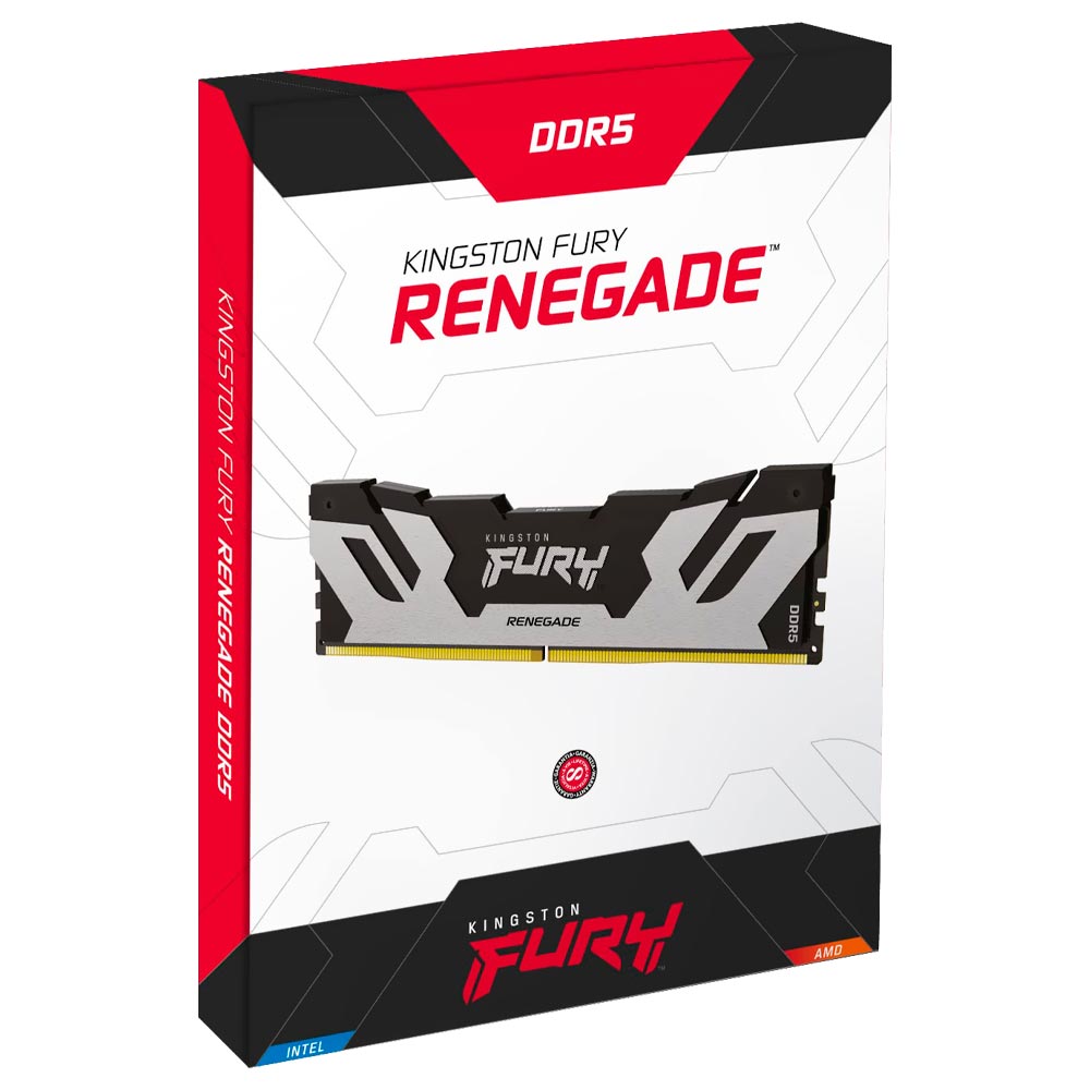 Memoria RAM Kingston Fury Renegade DDR5 16GB 6400MHz Plata / Negro (KF564C32RS-16)