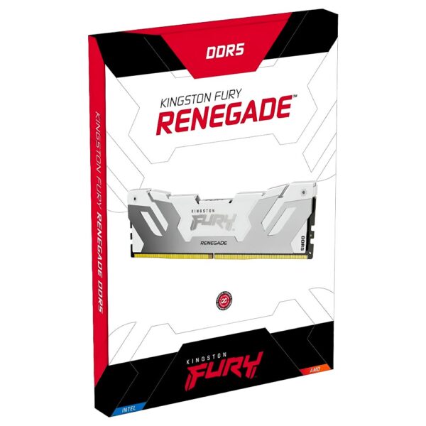 Memoria RAM Kingston Fury Renegade DDR5 16GB 6400MHz Blanco / Plata (KF564C32RW-16)