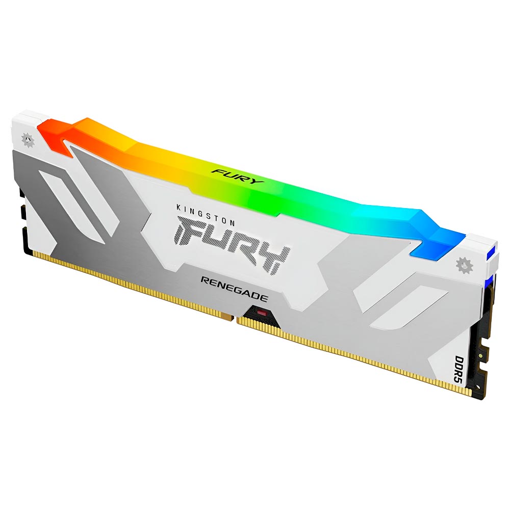 Memoria RAM Kingston Fury Renegade DDR5 16GB 6400MHz RGB - Blanco / Plata (KF564C32RWA-16)