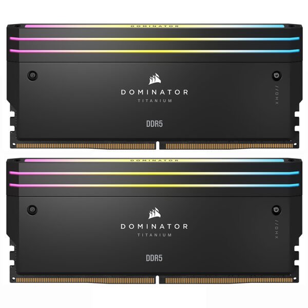 Memoria RAM Corsair Dominator Titanium DDR5 96GB (2x48GB) 6600MHz RGB - Negro (CMP96GX5M2B6600C32)