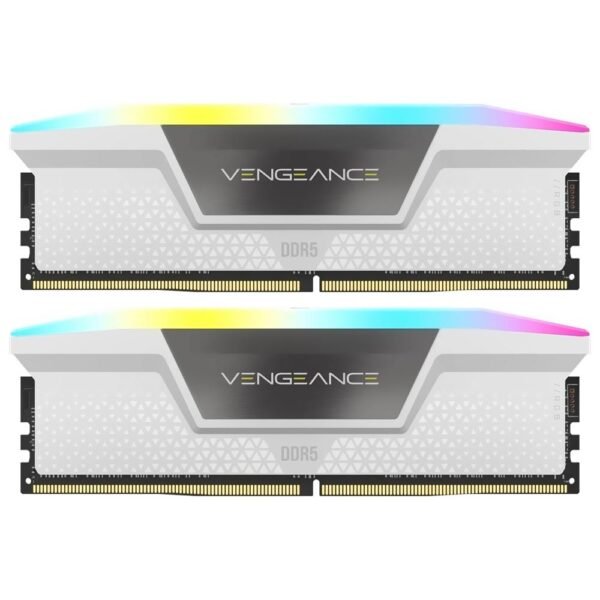 Memoria RAM Corsair Vengeance RGB DDR5 64GB (2x32GB) 6400MHz Blanco (CMH64GX5M2B6400C32W)