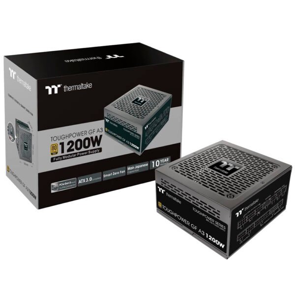 Fuente de Alimentación Thermaltake Toughpower GF A3 1200W ATX Modular 80 Plus Gold - PS-TPD-1200FNFAGU-L