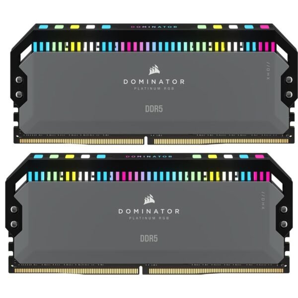 Memoria RAM Corsair Dominator Platinum RGB DDR5 64GB (2x32GB) 6000MHz Gris (CMT64GX5M2B6000Z30)