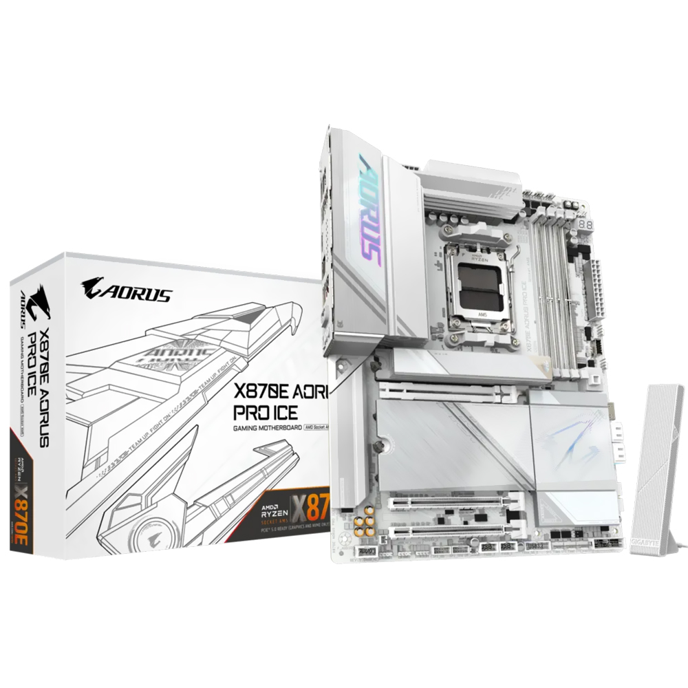 Placa Madre Gigabyte X870E AORUS Pro Ice Socket AM5 DDR5