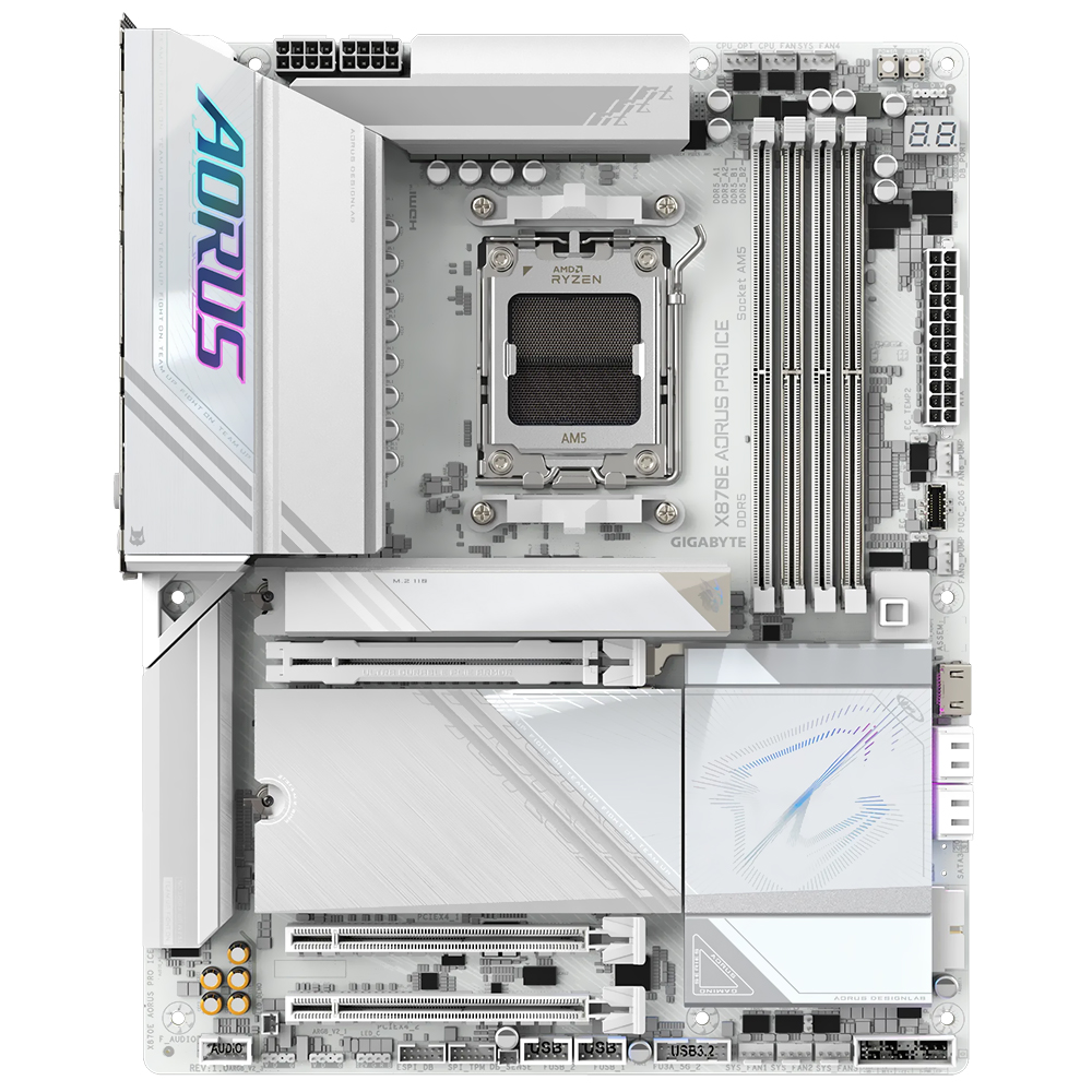 Placa Madre Gigabyte X870E AORUS Pro Ice Socket AM5 DDR5