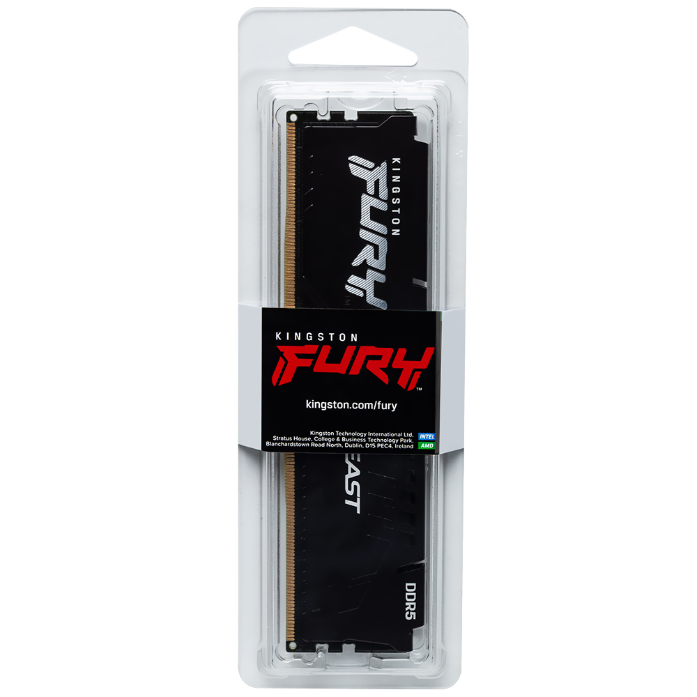 Memoria RAM Kingston Fury Beast DDR5 8GB 5200MHz Negro (KF552C36BBE-8)