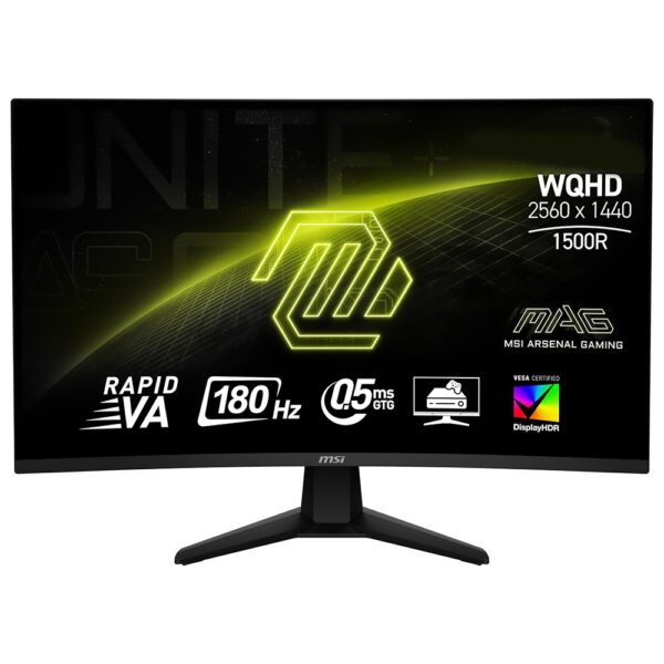 Monitor Gamer MSI Mag G32CQ6F 31.5" WQHD 180Hz 0.5Ms Negro