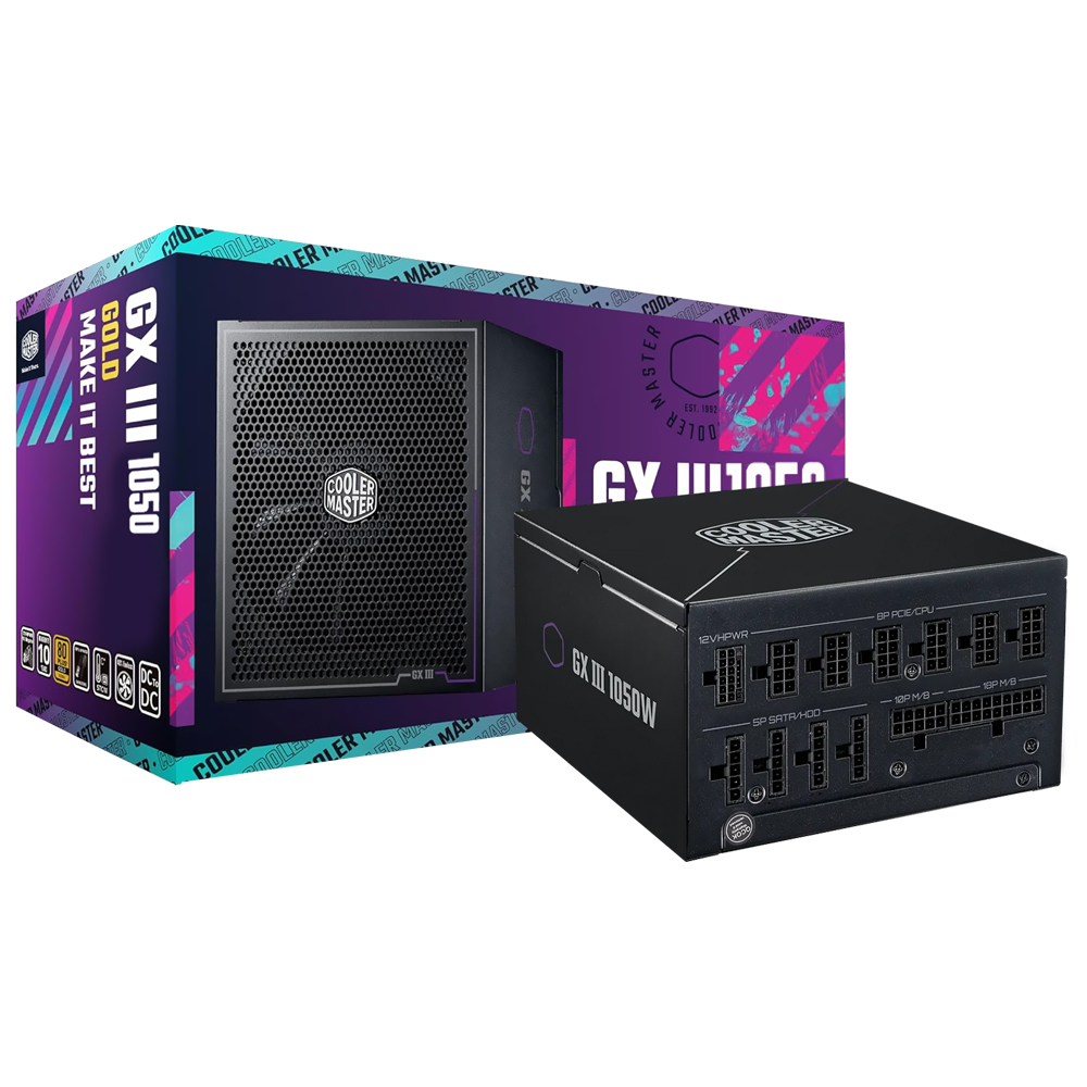 Fuente de Alimentación Cooler Master GX III 1050 Gold 1050W Modular 80 Plus Gold - MPX-A503-AFAG-BUS