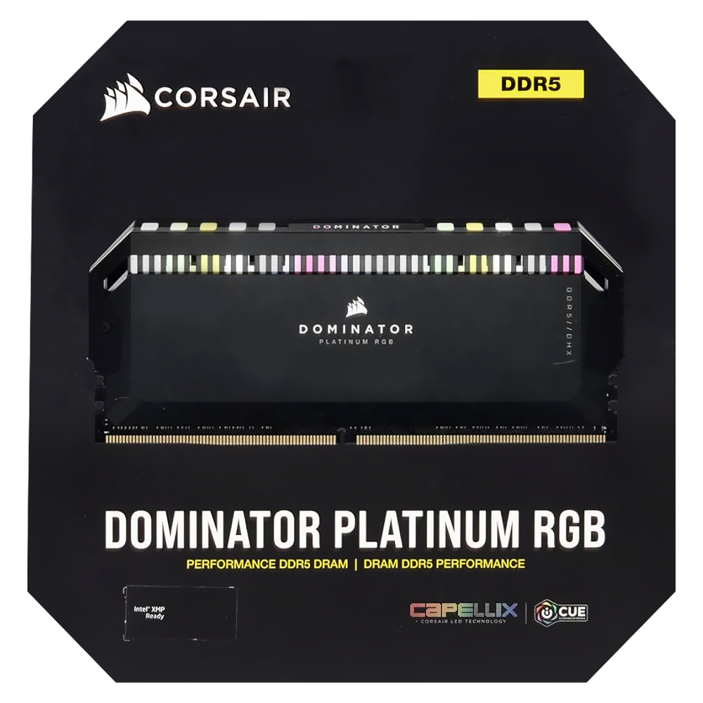 Memoria RAM Corsair Dominator Platinum RGB DDR5 64GB (2x32GB) 6000MHz Negro (CMT64GX5M2B6000C40)