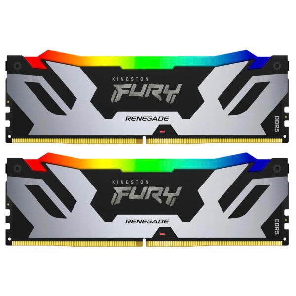 Memoria RAM KINGSTON FURY Renegade DDR5 96GB (2X48GB) 6000MHZ RGB Negro / Plata (KF560C32RSAK2-96)