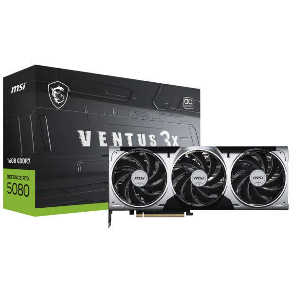 Tarjeta Gráfica MSI Ventus 3X OC Plus 16GB GeForce RTX5080 GDDR7 912-V531-030
