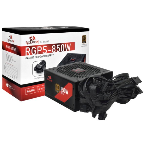 Fuente de Alimentación Redragon GC-PS030 850W ATX No Modular 80 Plus Bronze