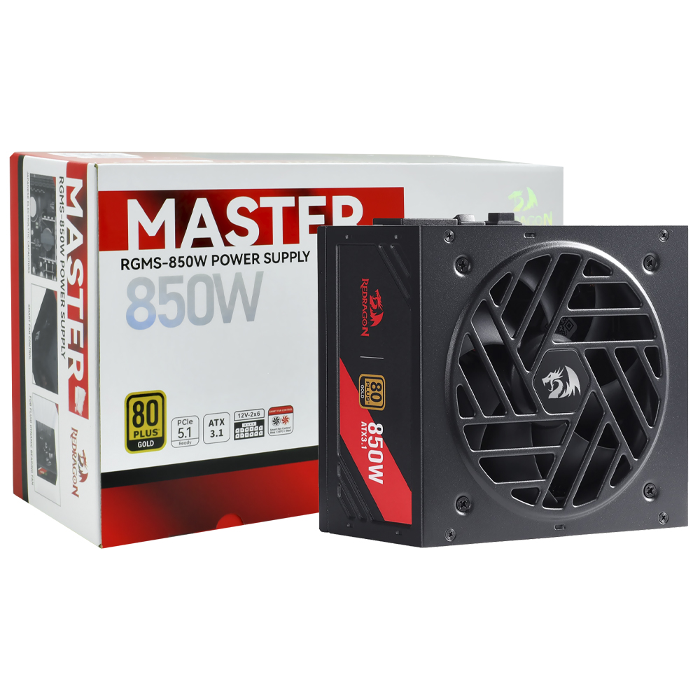Fuente de Alimentación Redragon GC-MS01 Master 850W ATX Modular 80 Plus Gold