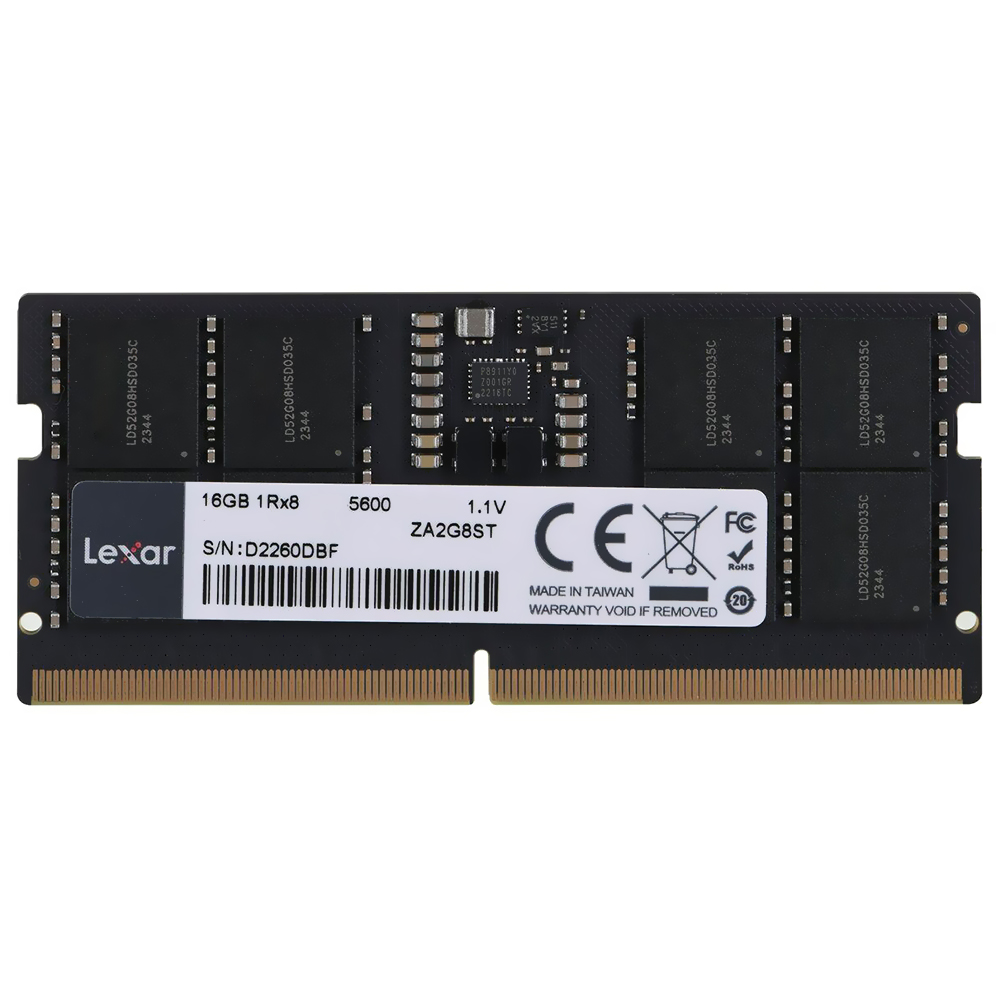 Memoria RAM Notebook Lexar DDR5 16GB 5600MHz LD5S16G56C46ST-BGS
