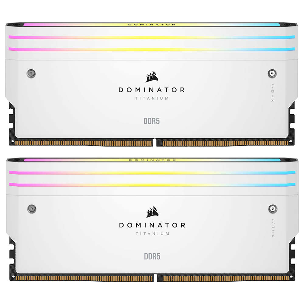 Memoria RAM Corsair Dominator Titanium DDR5 48GB (2x24GB) 7200MHz RGB - Blanco (CMP48GX5M2X7200C36W)