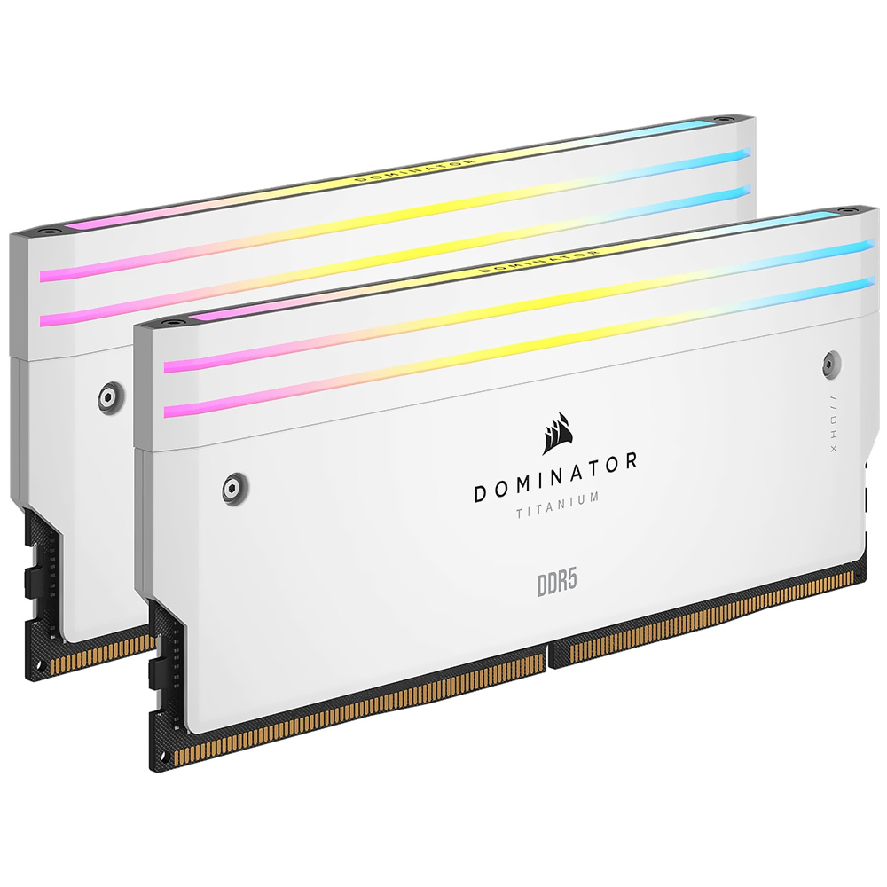 Memoria RAM Corsair Dominator Titanium DDR5 48GB (2x24GB) 7200MHz RGB - Blanco (CMP48GX5M2X7200C36W)