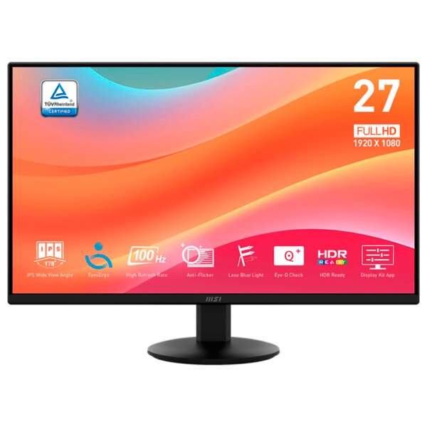 Monitor MSI PRO MP272L 27" Full HD IPS 100HZ 1MS-NEGRO