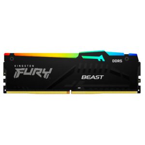 Memoria RAM Kingston Fury Beast DDR5 32GB 6400MHz RGB - Negro (KF564C32BBA-32)