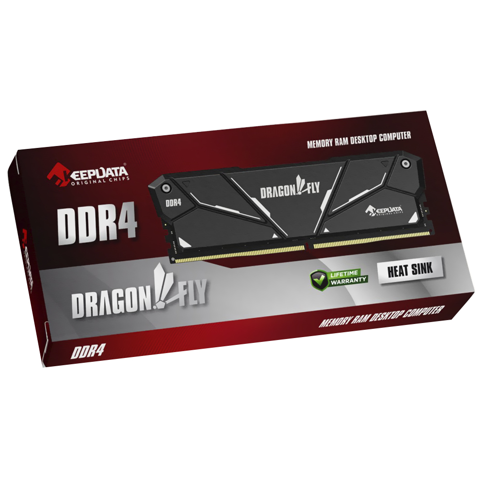 Memoria RAM Keepdata Dragonfly DDR4 16GB 3600MHz Negro (KDH36C18B/16G)