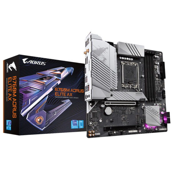 Placa Madre GIGABYTE B760M Aorus Elite AX Socket LGA 1700 DDR5