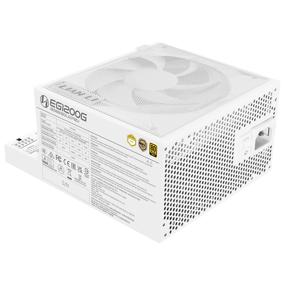 Fuente de Alimentación Lian Li EG1200G 1200W ATX Modular 80 Plus Gold Blanco