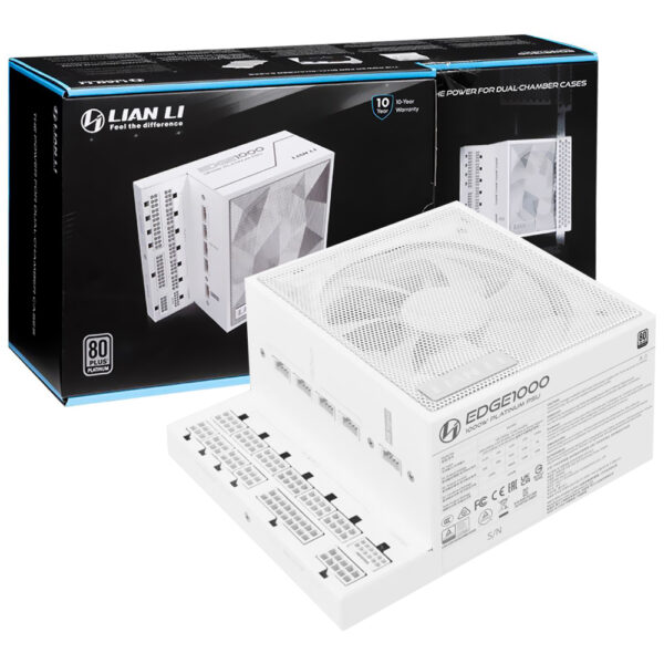 Fuente de Alimentación Lian Li EDGE1000 1000W ATX Modular 80 Plus Platinum Blanco