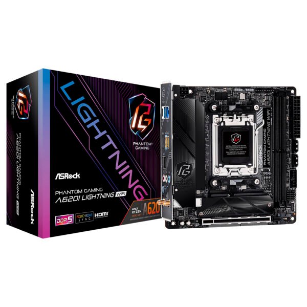 Placa Madre ASRock A620I Lightning Wi-Fi Socket AM5 DDR5