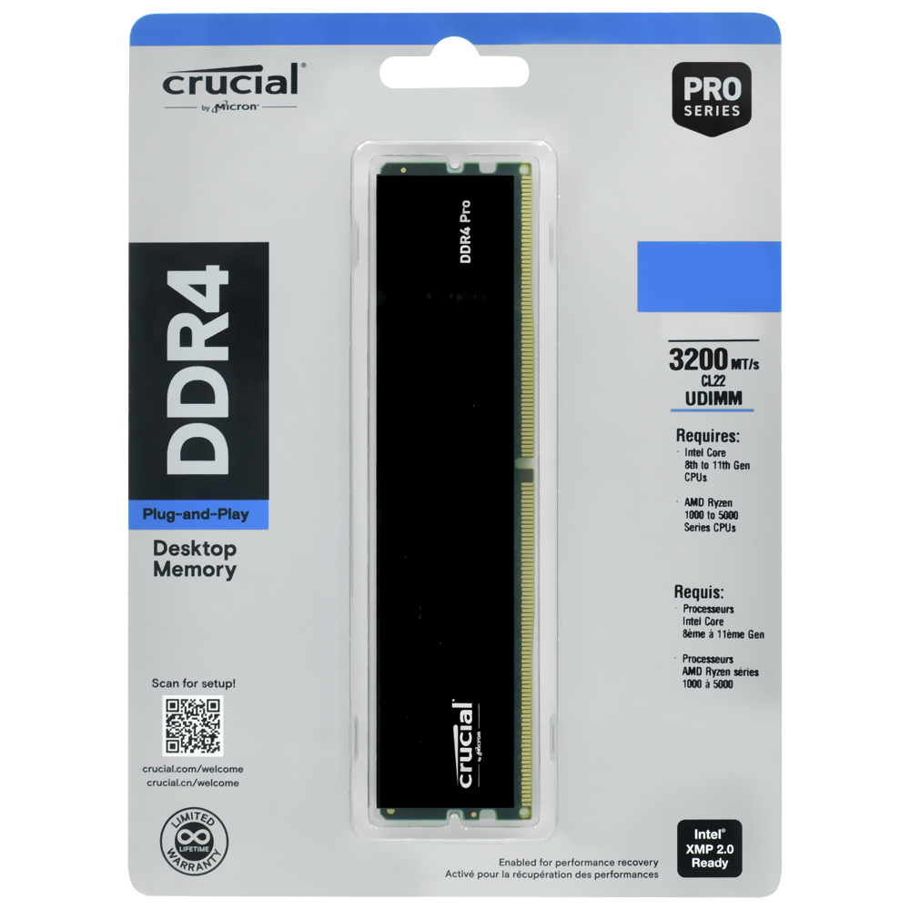 Memoria RAM Crucial Pro DDR4 32GB 3200MHz CP32G4DFRA32A