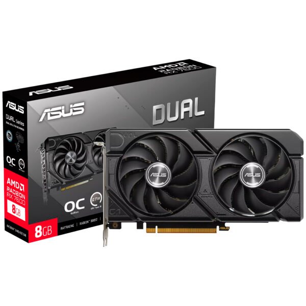 Tarjeta Gráfica ASUS Dual Evo OC 8 GB Radeon RX 7600 GDDR6 - Dual - RX 7600 - O8G - Evo