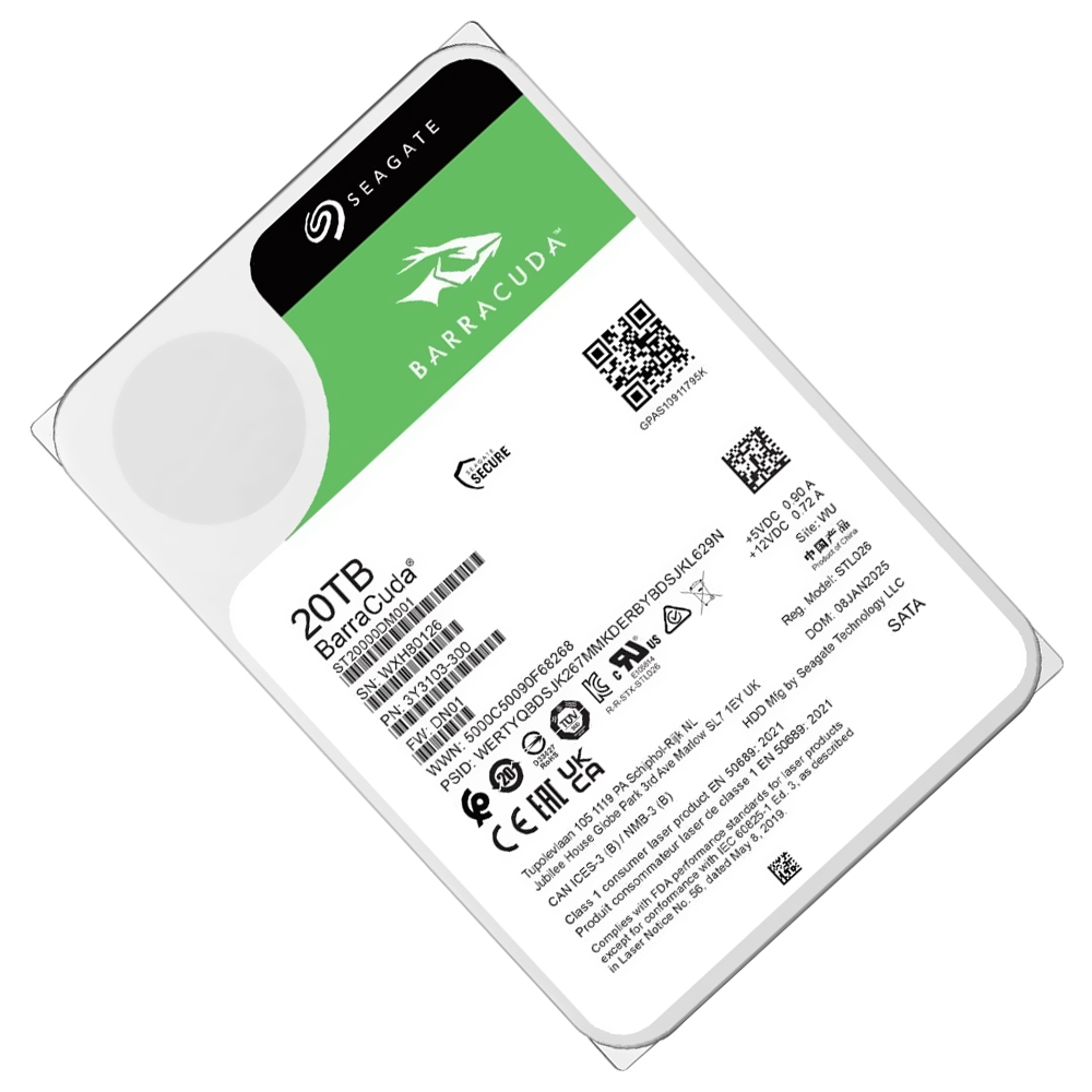 HDD Seagate 20TB Barracuda 3.5" SATA 3 7200RPM ST20000DM001